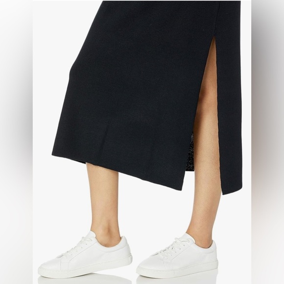 NWT Women's Gabriela High Neck Cut-in A-line Side-Slit Maxi Sweater Dress Size S - Picture 3 of 10